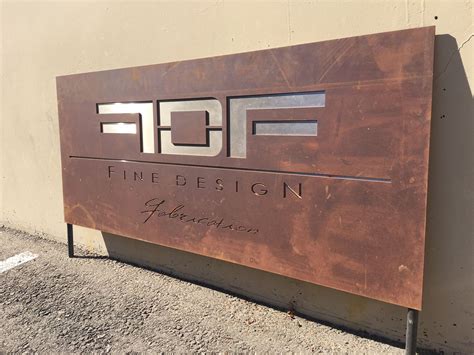 metal logo box|custom made metal signage.